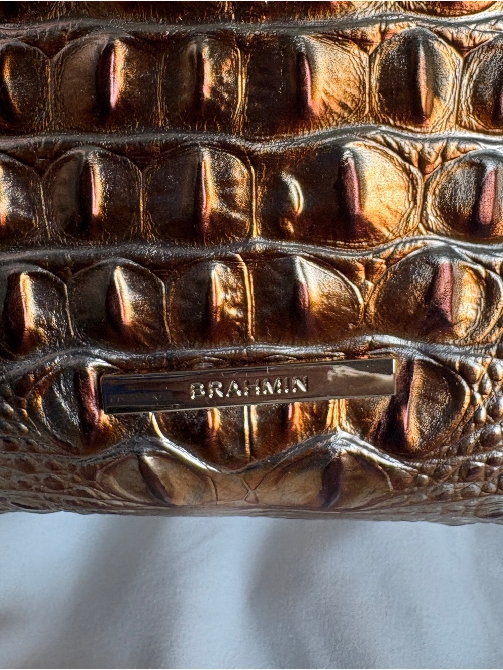 Brahmin Marissa Bronze/Gold/Silver Satchel - Picture 6 of 14